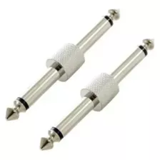 2x Plugue Adaptador Pedal Duplo P10 Mono Chipse Pronto Envio