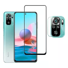 Vidrio Templado Xiaomi Redmi Note 10 + Templado Camara Trase