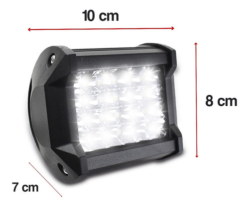 Par Faros 24 Led 4x2 Auxiliar Dually C/ Estrobo Tunix  Foto 5