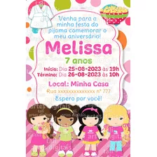 Convite Digital Festa Do Pijama Menina Leia A Descrição