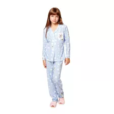 Pijama Infantil Feminino Estilo Americano Aberto Confortável