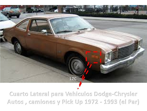 Cuarto Lateral Dodge Chrysler Pick Up 1972 - 1993 (el Par) Foto 3