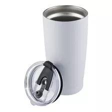 Vaso Termo Acero Inoxidable P/ Cafe 20oz Térmico Tapa Ce-t01 Color Blanco Vaso 20oz