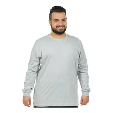 Camiseta Manga Longa Extra Grande Básica Lisa Camisa Blusa