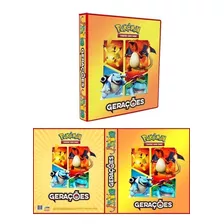 Album Pasta Tipo Fichário Pokémon Geração C/ 10 Folhas