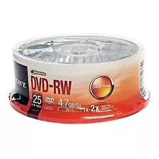 Cono X 25 Discos Dvd-rw Regrabable De 4.7gb 2x 120min Sony