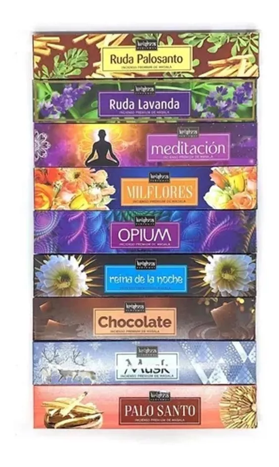 Inciensos Premium Krishna Mix De 12 Aromas / Lamanoworldrd