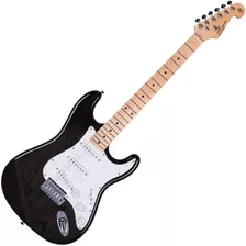 Guitarra Stratocaster Sx Preta Sst Swamp Ash Trans Black