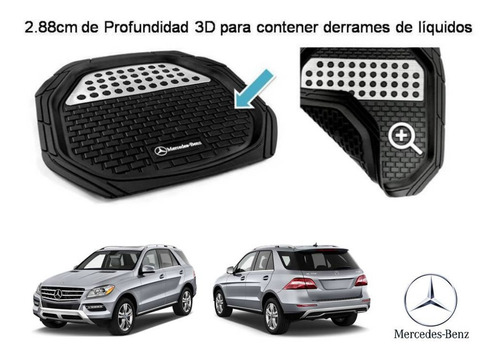 Tapetes Charola 3d Logo Mercedes Ml350 Ml500 2012 A 2015 Foto 4