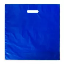 Bolsa De Plástico Tipo Boutique 40x40cm 1kg Azul Rey 