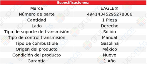 Soporte Trans Der Eagle Para Hyundai Accent L4 1.6l 01 A 02 Foto 3