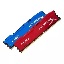 Memoria Ram Fury Ddr3 16gb (2x8gb) 12800-1600 Mhz Azul-roja