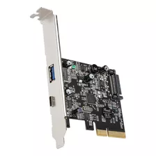 Placa Pcie Usb 3.1 10gbps Portas Usb A + Usb C Rosewil Rc509