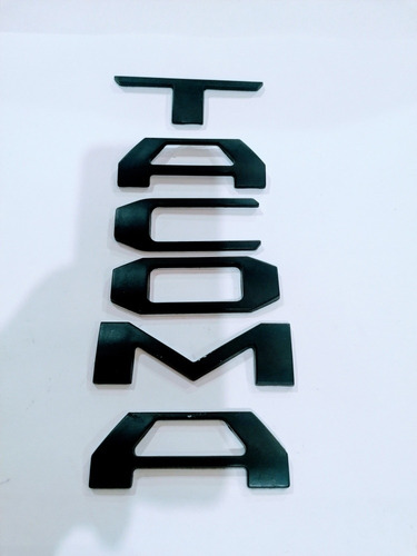 Emblema Letras Toyota Tacoma Tapa Trasera Relieve Negro  Foto 3