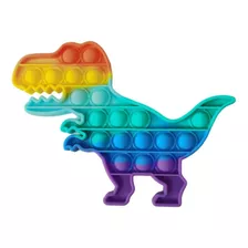 Pop It Silicona Originales Importados Antiestres Sensoriales Color Dinosaurio Arcoiris