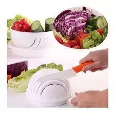 Cortador Fatiador De Salada Chef Salad Cutter Bowl Seguro Cor Branco