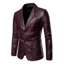 Blazer Jaqueta De Couro Masculino De Primavera Outono