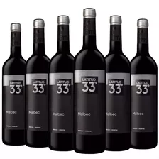 Vino Tinto Latitud 33 Malbec - Pack X6 Botellas 01mercado