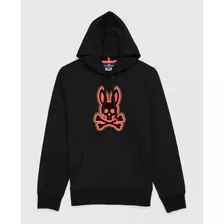 Sudadera Psycho Bunny Original Xl Negra Estampad Motomaniaco