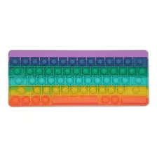 Pop It Importado Silicona Arcoíris Pastel Teclado 