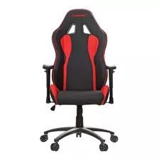 Silla De Escritorio Akracing Nitro Gamer Ergonómica Negra Y Roja Con Tapizado De Cuero Sintético