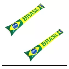12 Bate-bate Inflável Copa Torcida Brasil Verde E Amarelo 