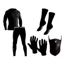 Conjunto Termico Alpina + Guantes + Mascara + Medias