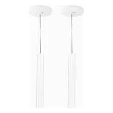 Kit 2 Pendente Tubo Palito Moderno 30cm - Branco 110v/220v