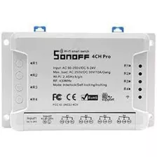 Sonoff 4ch Canais R2 Pro Interruptor Wifi Rf 433mhz