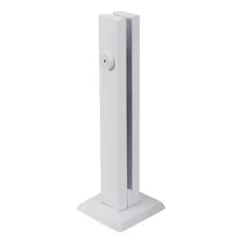 Coluna Torre Branca Guarda Corpo Inox 30 Cm - 1 Furo