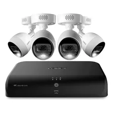 Lorex 8 Canales 4 Cámaras 4k Con Luz Dvr 2tb Vn Alexa Google