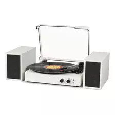 Tocadiscos Vintage Bluetooth Con Altavoces Externos Blanco