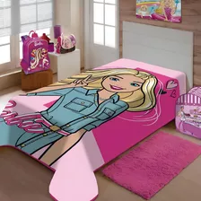 Cobertor Barbie Modelo Infantil Jolitex Feminino Moda Rosa