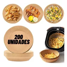200 Forma Forro Papel Antiaderente Para Airfryer Tapete