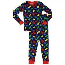 Set De Pijama De Algodón Lego Boys De 2 Piezas, Talla 4, Azu