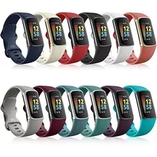 Pacote Com 12 Pulseiras Omee Compatíveis Com Fitbit Charge 5