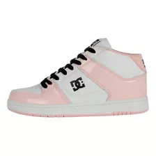 Tênis Dc Shoes Manteca 4 Mid Rosa/ Branco Masculino Feminino