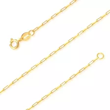 Corrente Feminina Maciça Elos Cartie Em Ouro 18k 50cm 1mm