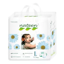 Caja Pañal Bebe Ecológico Premium Nateen (128 Uni Talla L)