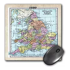 Mouse Pad 3drose 8x8x0.25puLG Map England Wales (mp_38898_1)
