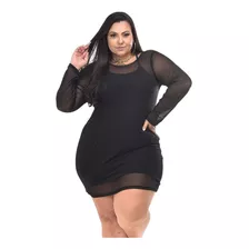 Vestido Em Tule Com Vestido Por Baixo Plus Size - Drapa Plus