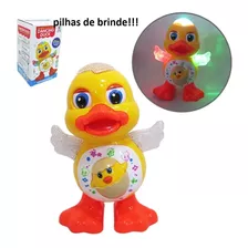 Pato Dançante Brinquedo Musical Dança Anda Mexe Luz E Som