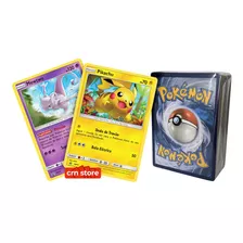 Pokémon Pikachu E Mewtwo Com Lote De 100 Cartas Originais