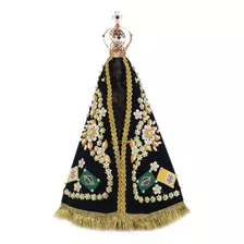 Nossa Senhora Aparecida 25cm - Resina/ Manto/ Coroa Folheada