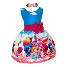 Vestido Temático Infantil Shimmer Regata + Brinde Tiara