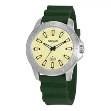 Relógio Seculus Masculino Silicone Verde 20966g0svnu3k1