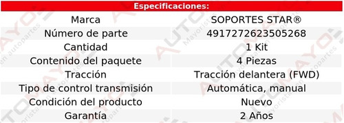 Jgo Soportes Goma Escape S Star Astra 2.4l 4 Cil 04-06 Foto 2