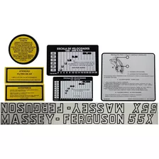 Jogo De Decalque (adesivo) Trator Massey Ferguson 55x