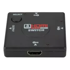 Switch Hub Divisor 3x1 Portas Hdmi 1.4 1080p Full Hd