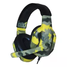 Headset Fone De Ouvido Camuflado Xbox Ps4 Pc Amarelo